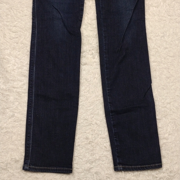 Armani Jeans Lotus Blue Dark Wash Five Pocket Low Mid Rise Skinny Leg Jean - Picture 4 of 15